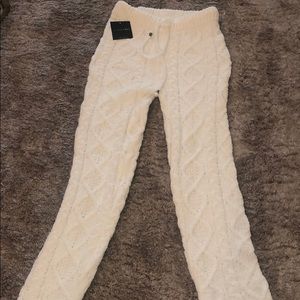 Cable knit cozy pants. Brand new. With tags